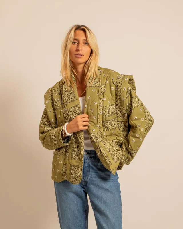 Aokyanos San Francisco Olive kimono coton taille unique