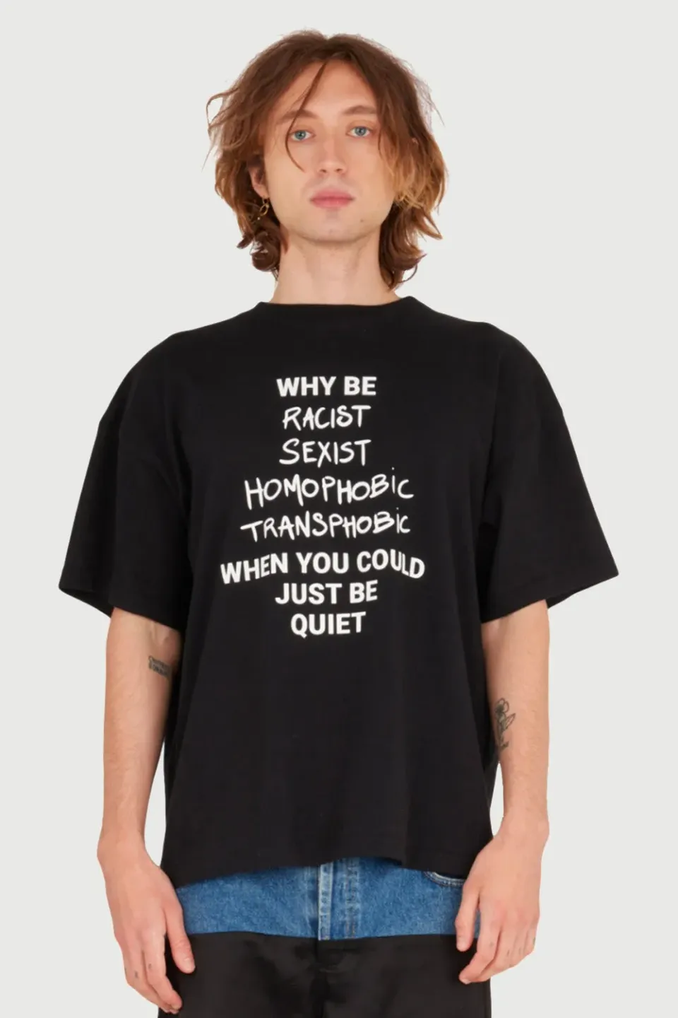 Jeanne Friot Why Be T-shirt oversize noir coton recyclé