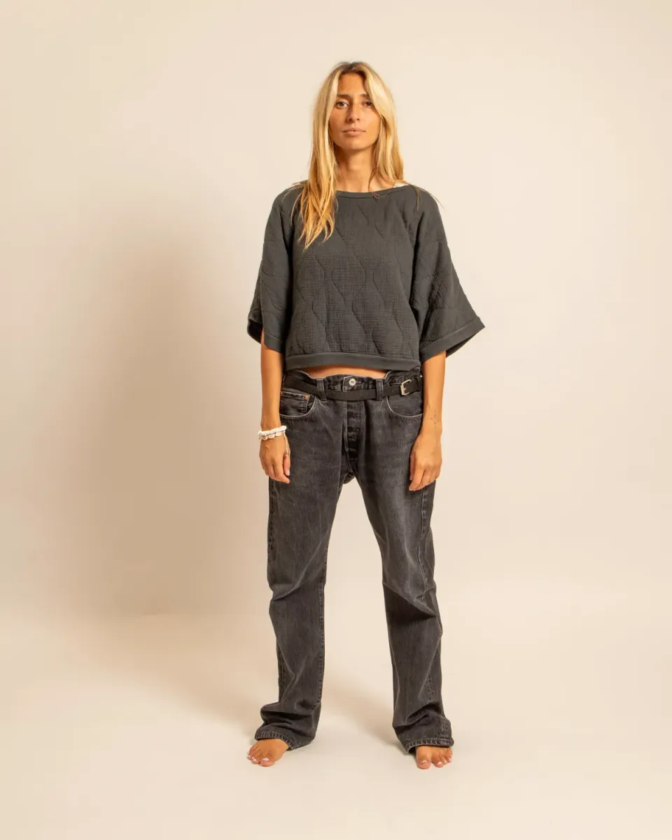 AOKYANOS Seattle Anthracite sweat 3/4 coton