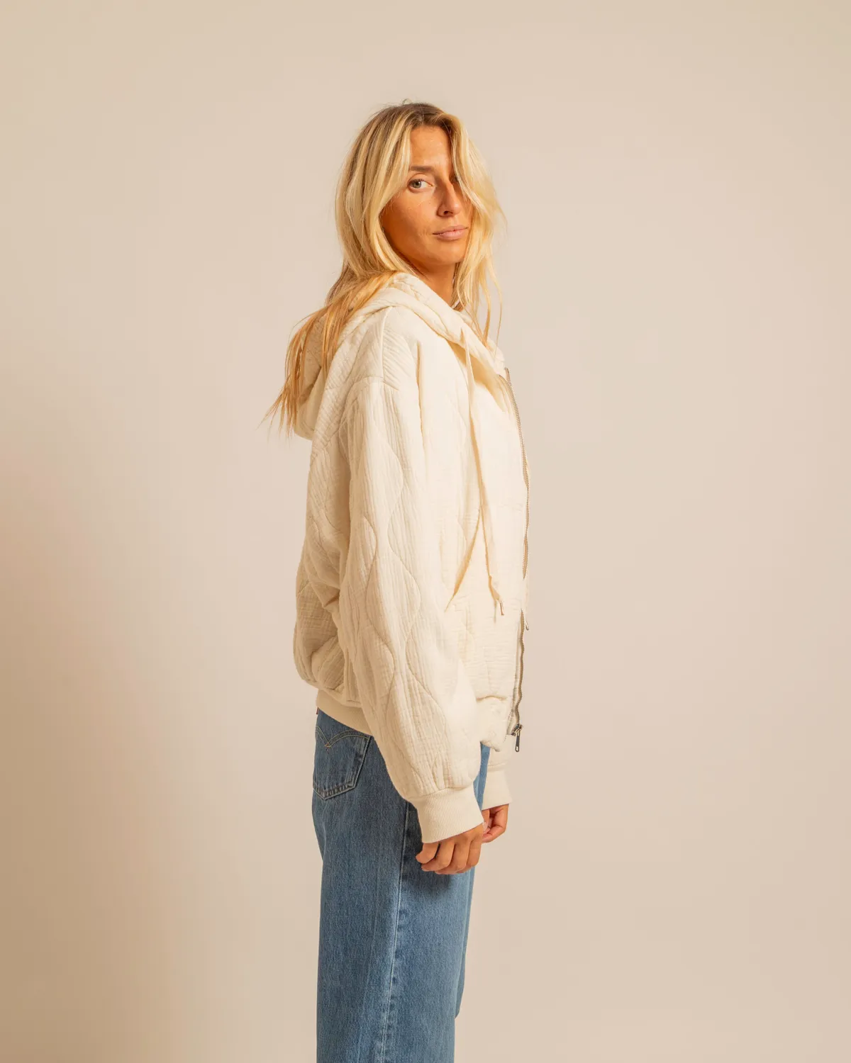 AOKYANOS Washington Crème veste à capuche coton taille unique