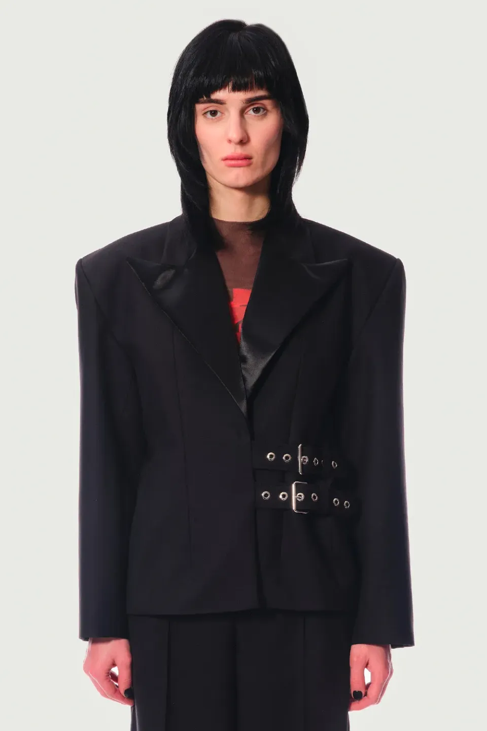 JEANNE FRIOT Camille Jacket veste noire laine vierge