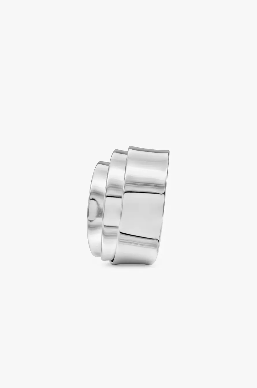 Jeanne Friot 3-Ribbon Big Ear Cuff manchette argent