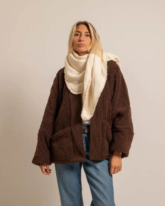 AOKYANOS Toronto chèche crème coton 120 cm