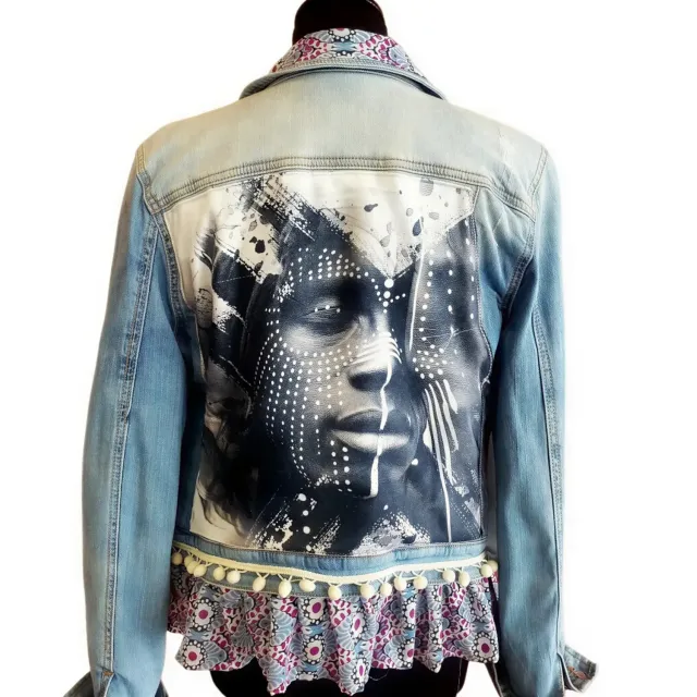 La Fée Bidule Dream veste jean bleu clair