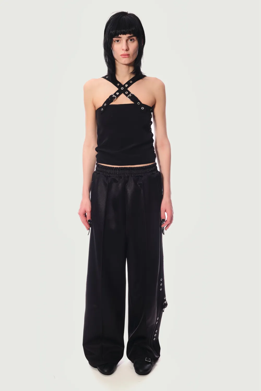 Jeanne Friot Tracksuit Pants pantalon noir recyclé
