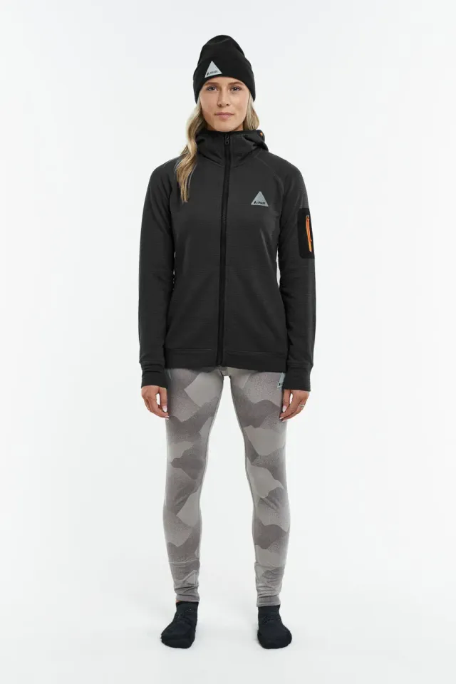 Orage Teslin veste polaire noire grille femme