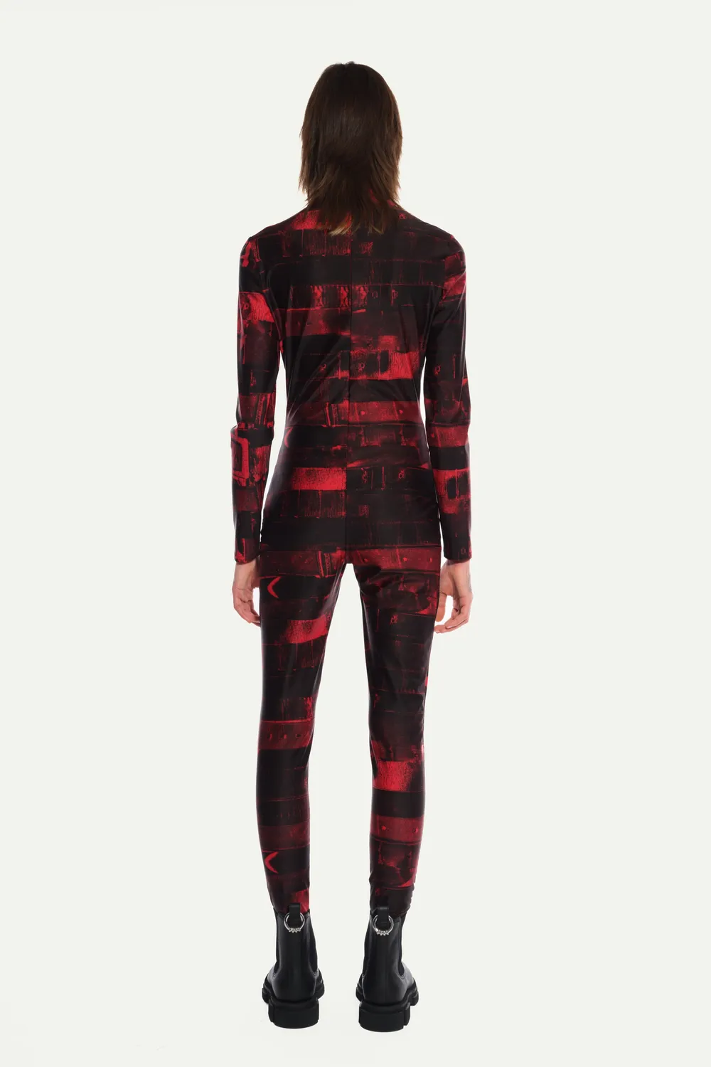 Jeanne Friot Cavaliere Jumpsuit combinaison rouge moulante