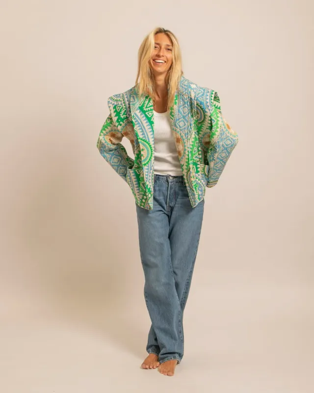 AOKYANOS San Francisco Nazcas kimono matelassé vert taille unique