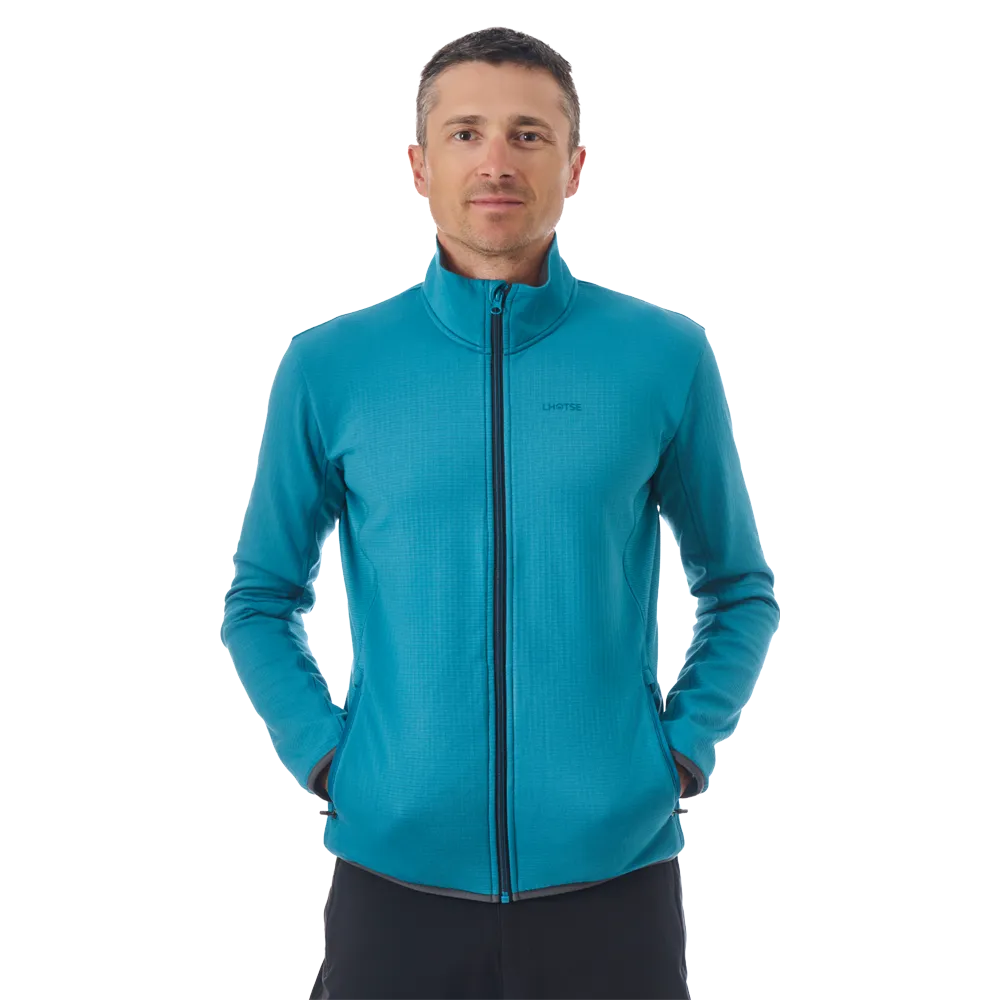 Lhotse Hakan polaire bleu grid zip
