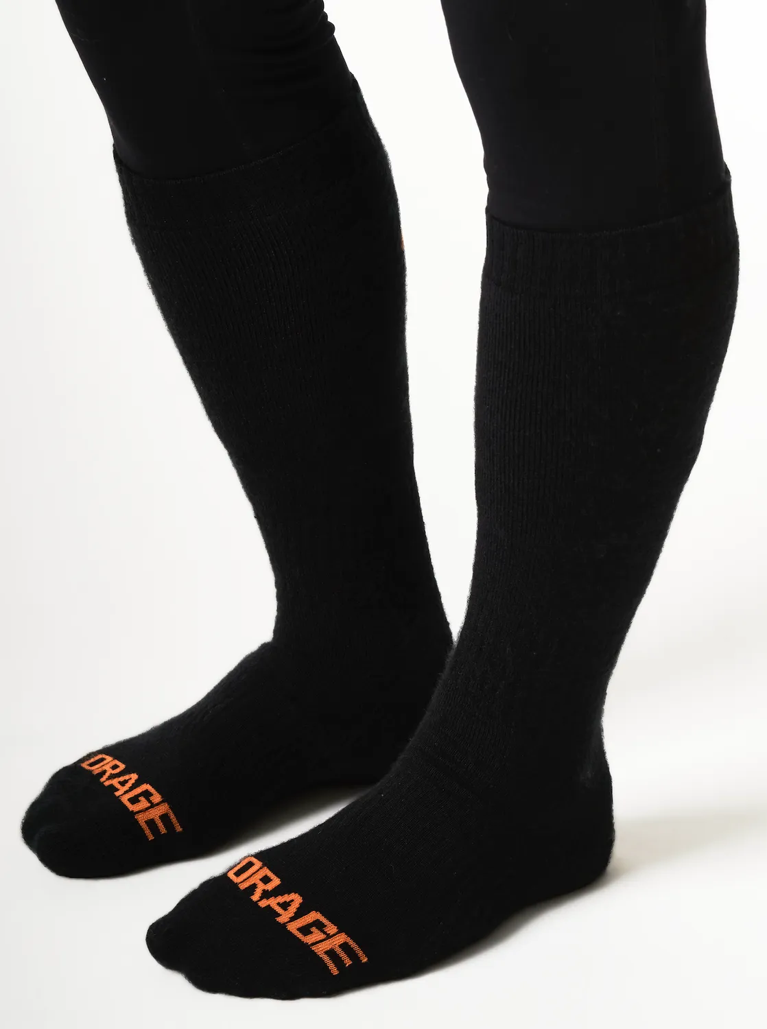 Orage Fernie N50920 chaussettes ski noir chaudes
