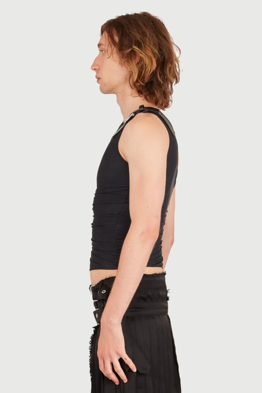Jeanne Friot Black Pleats top noir plissé XS