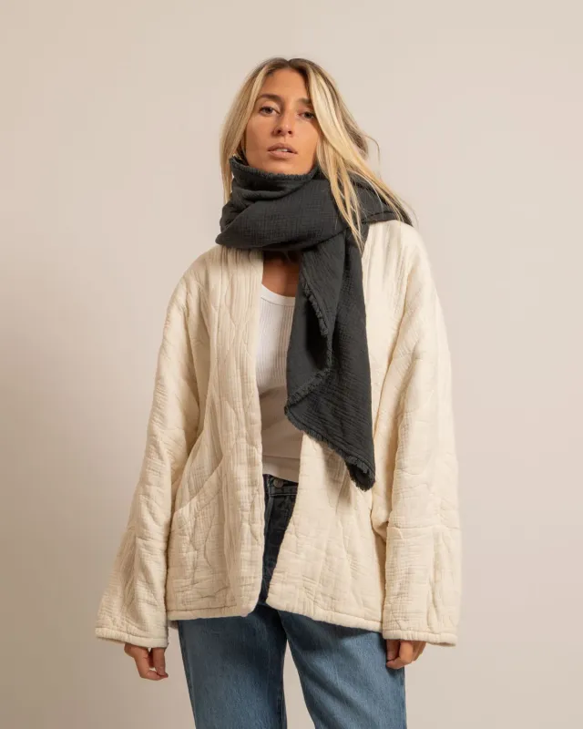 AOKYANOS Toronto Anthracite chèche coton surpiqué
