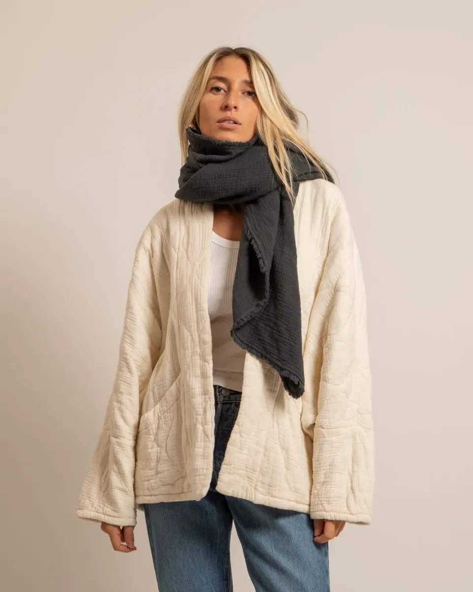 AOKYANOS Toronto Anthracite chèche coton surpiqué