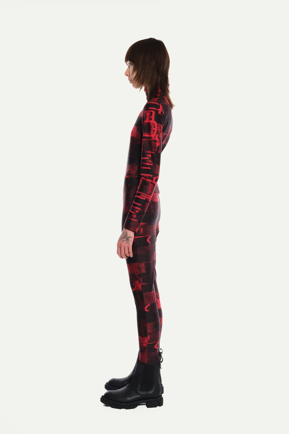 Jeanne Friot Cavaliere Jumpsuit combinaison rouge moulante