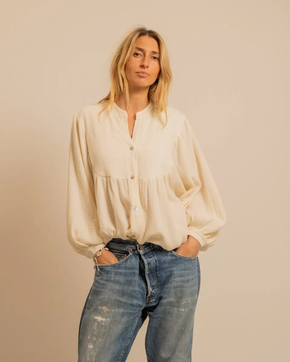 AOKYANOS Los Angeles chemise crème taille unique