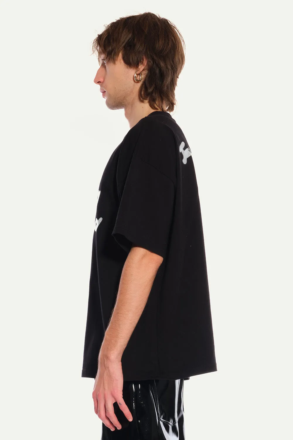 JEANNE FRIOT A Woman tee oversize noir argenté