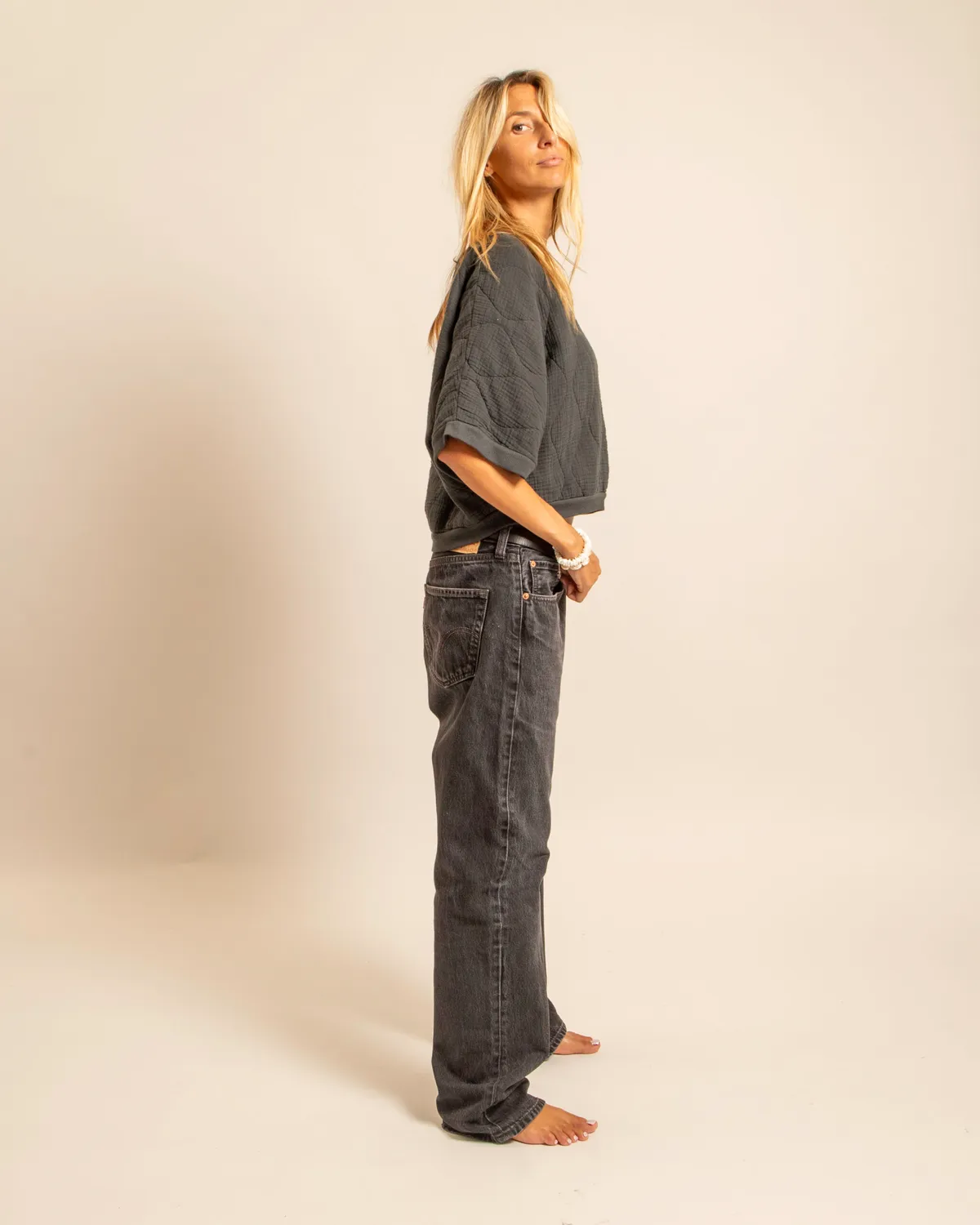 AOKYANOS Seattle Anthracite sweat 3/4 coton