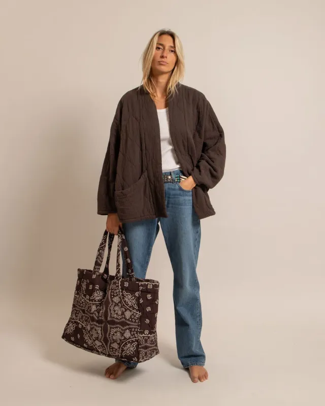 AOKYANOS Philadelphie Bandana Chocolat sac matelassé