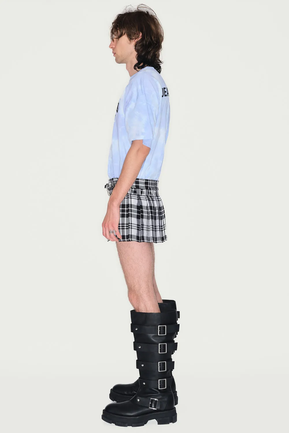 JEANNE FRIOT Résistance mini kilt tartan plissé