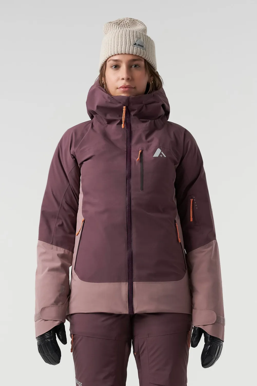 Orage Nina veste ski femme Dark Plum isolante