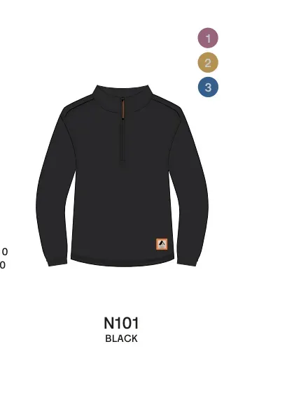 Orage Pathfinder Half Zip sweat femme noir