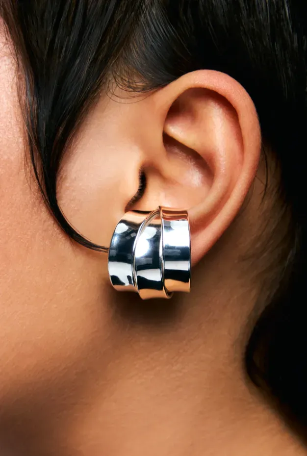 Jeanne Friot 3-Ribbon earcuff manchette oreille argent