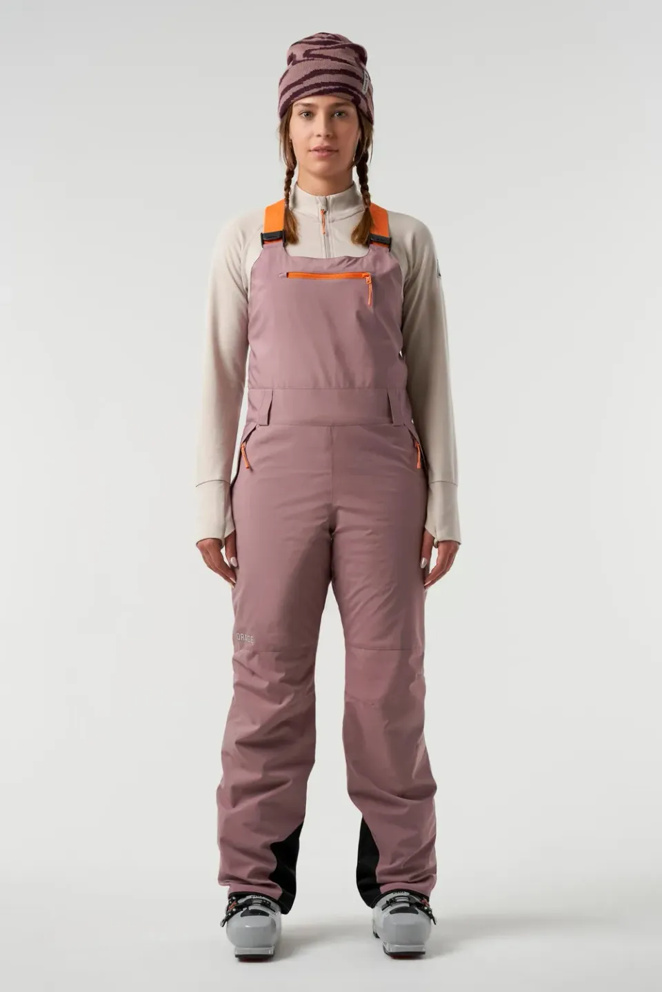 Orage Ridge salopette ski femme Light Plum isolée