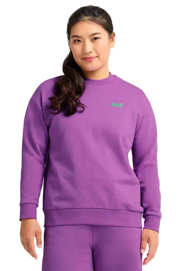 Jack Wolfskin Celebrate Paw Crewneck W sweat femme col rond coton