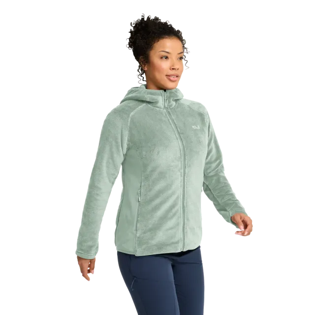 Jack Wolfskin Rotwand Hooded FZ W polaire femme capuche