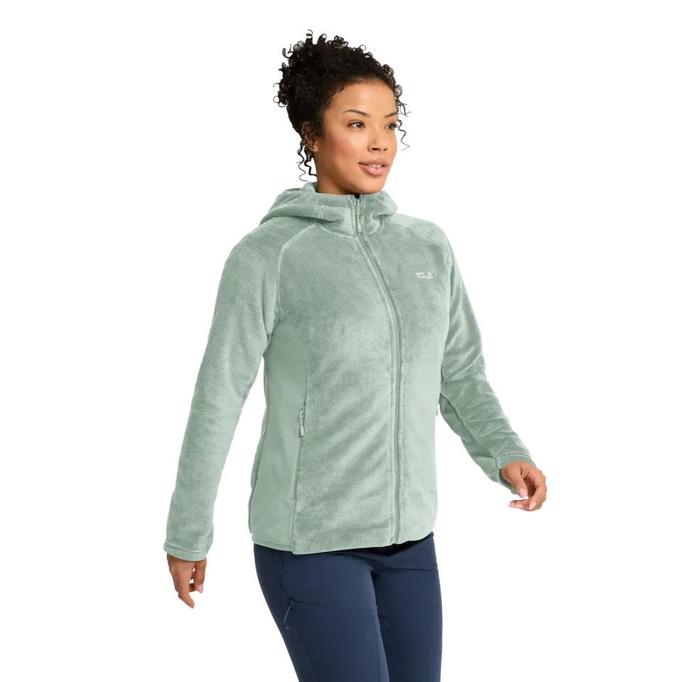 Jack Wolfskin Rotwand Hooded FZ W polaire femme capuche