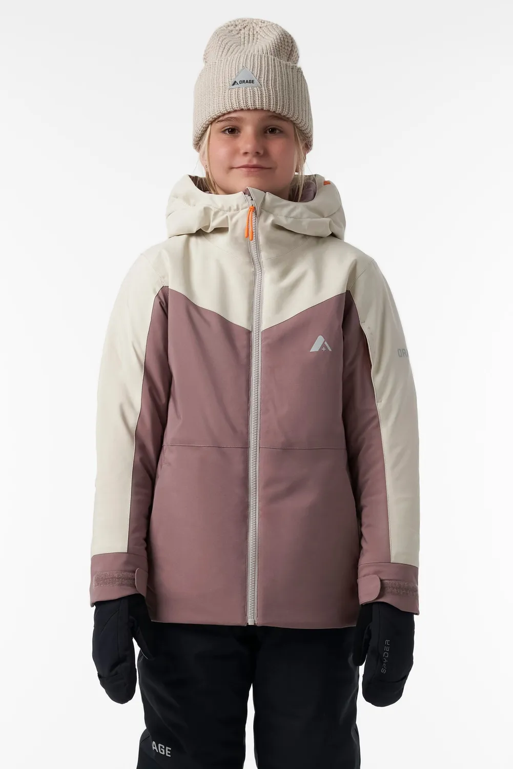 Orage Bromont veste isolée fille rose imperméable