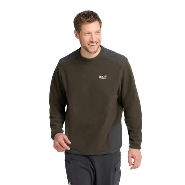 Jack Wolfskin Cold Ridge Crewneck M pull polaire chaud