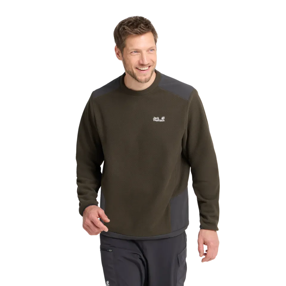 Jack Wolfskin Cold Ridge Crewneck M pull polaire chaud