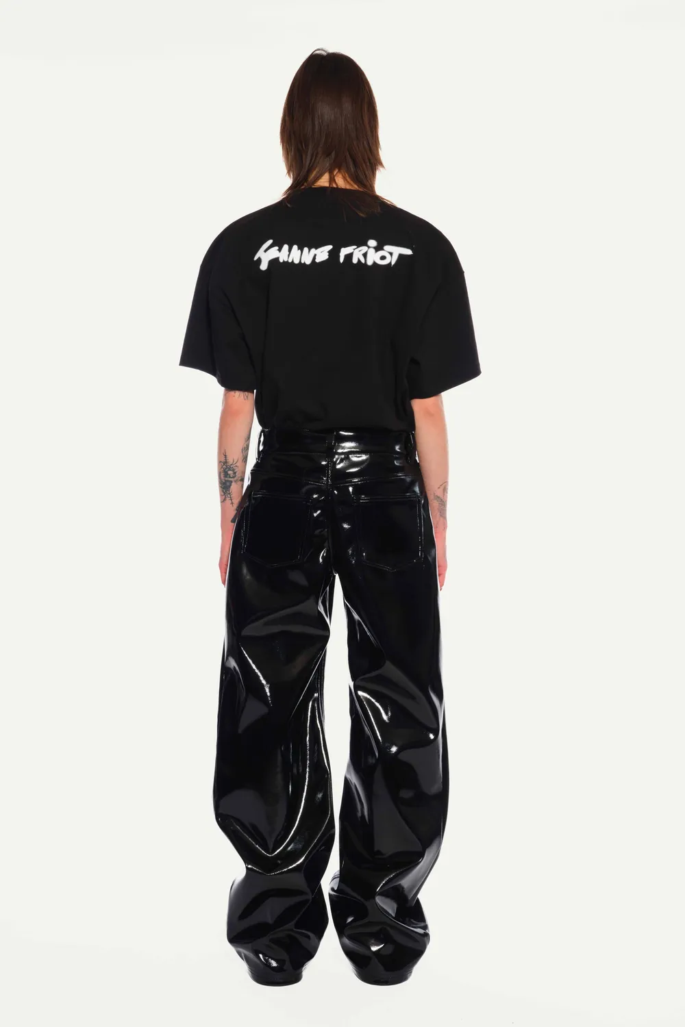 JEANNE FRIOT Vinyl Pants pantalon vinyle noir taille M