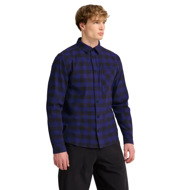 Jack Wolfskin Lite Flannel Shirt chemise homme M carreaux coton
