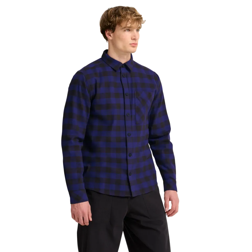 Jack Wolfskin Lite Flannel Shirt chemise homme M carreaux coton