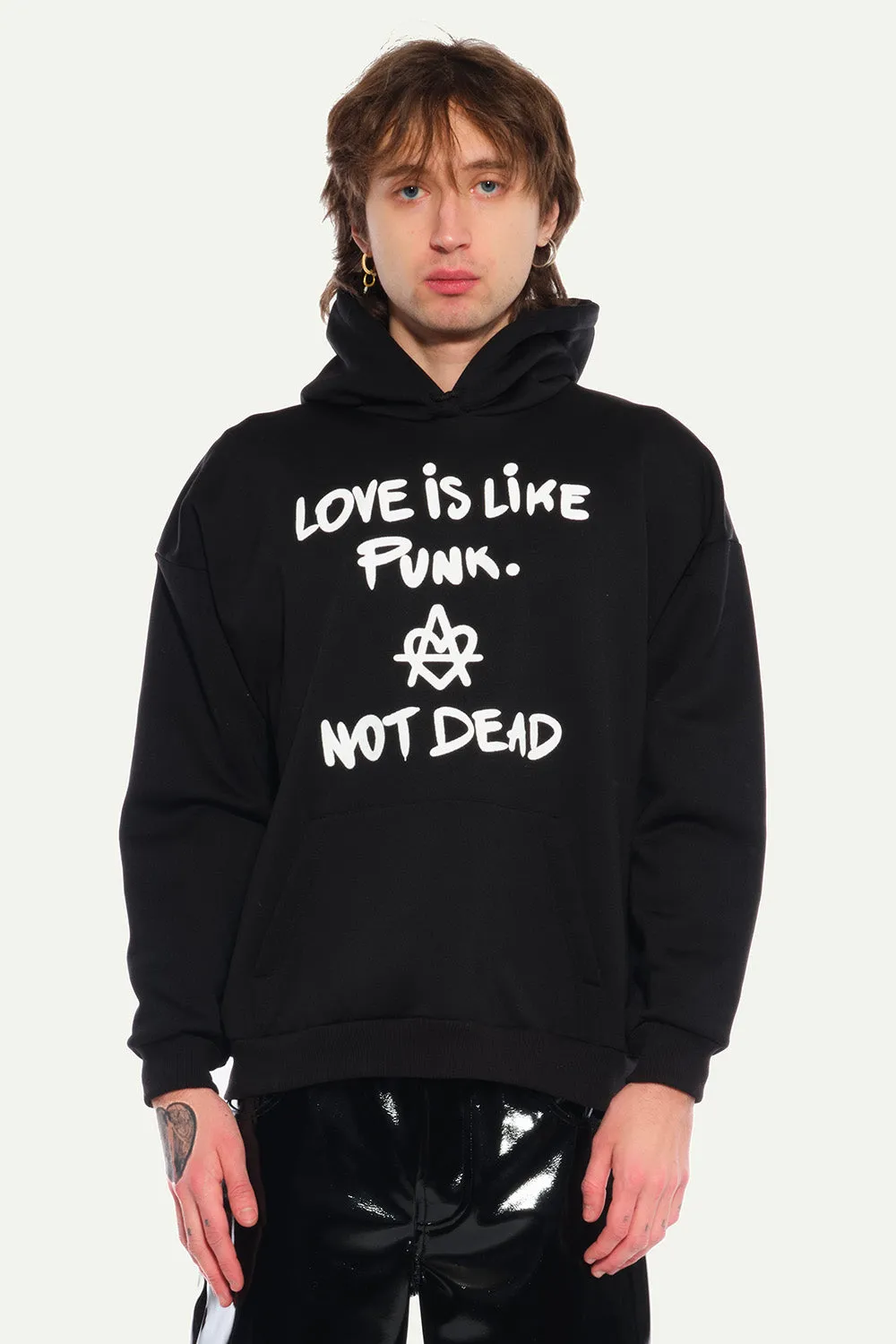 Jeanne Friot Punk hoodie rouge slogan M