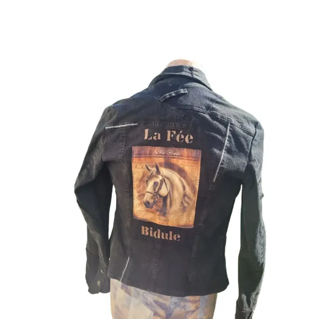 La Fée Bidule Alesan veste en jean noir cheval