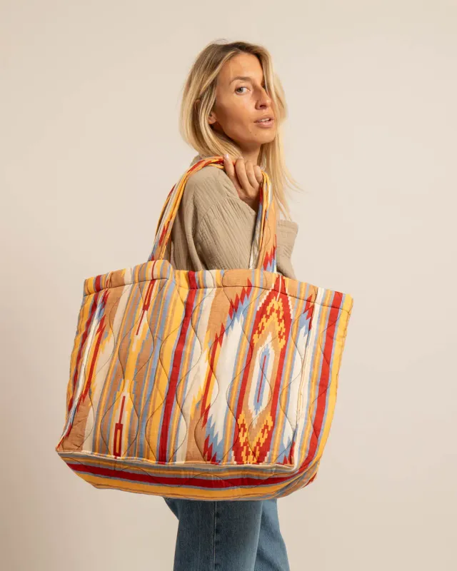 AOKYANOS Philadelphie Koda sac cabas beige matelassé