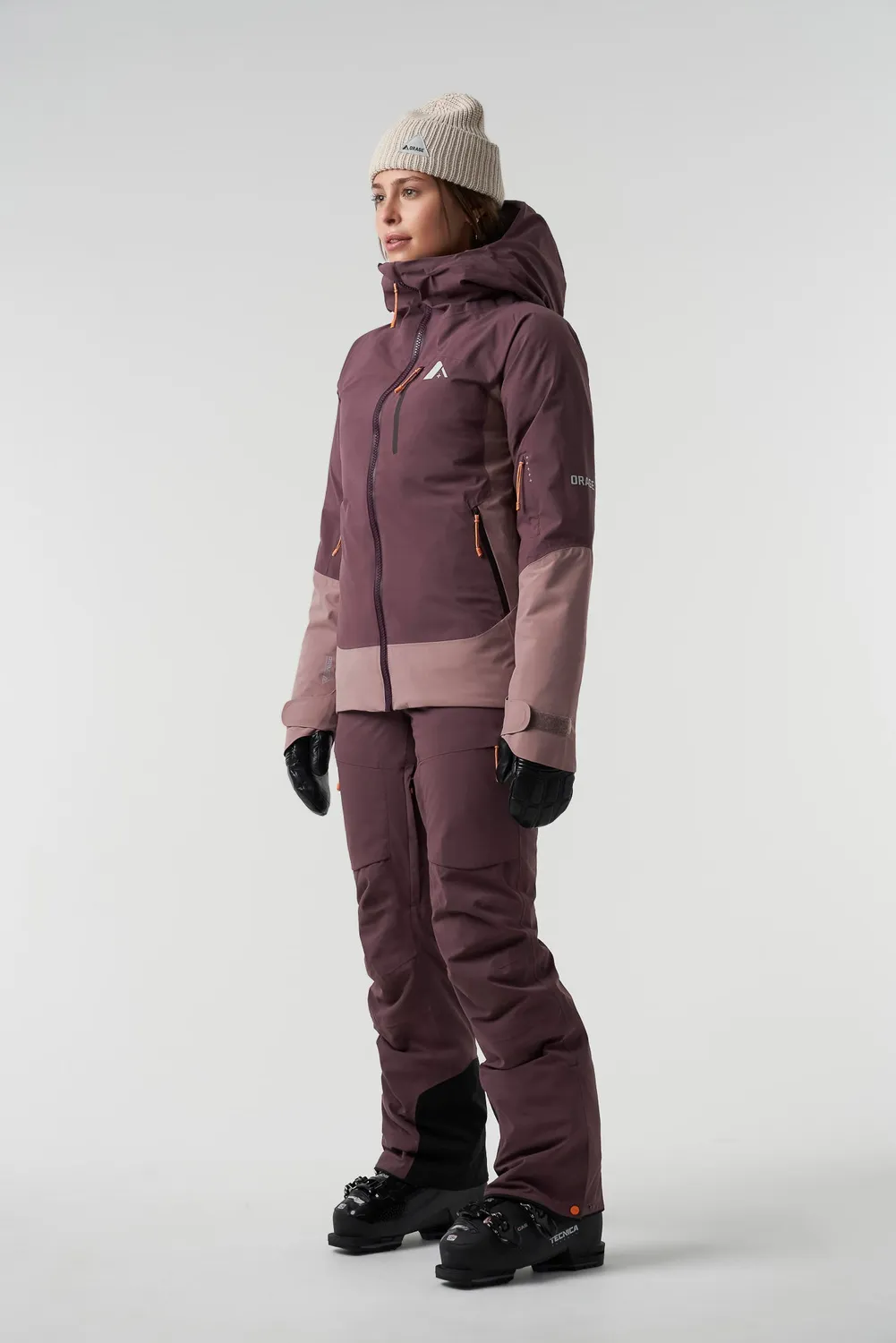 Orage Nina veste ski femme Dark Plum isolante