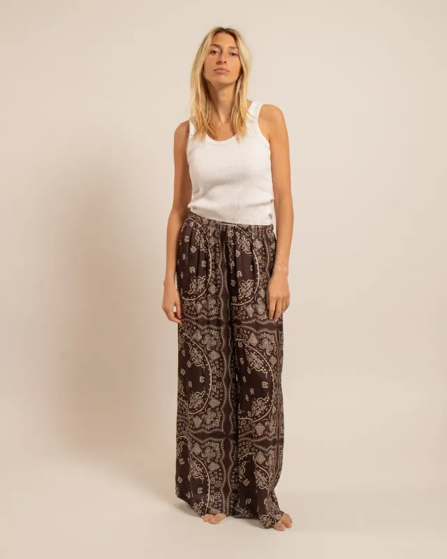 AOKYANOS Phoenix Bandana pantalon chocolat ample