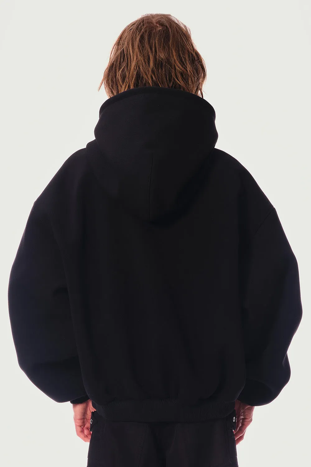 Jeanne Friot Revolution Crepe Hoodie sweat noir rouge