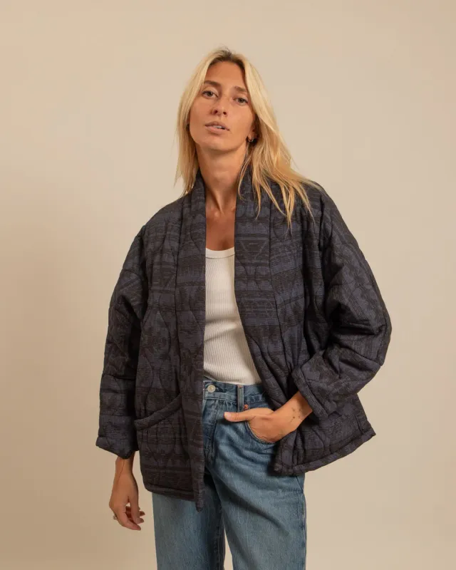 AOKYANOS Chicago veste navy imprimé viscose