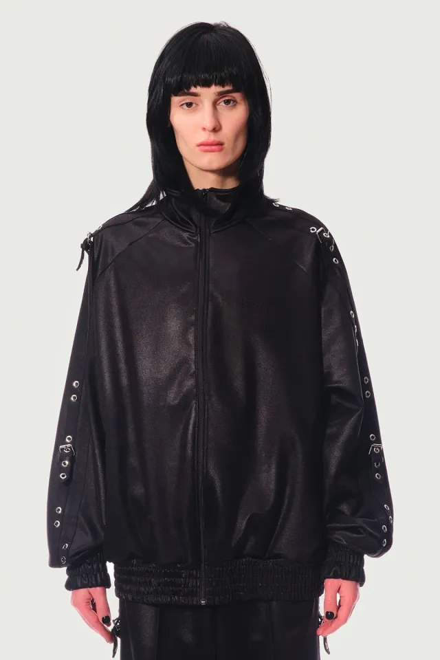 Jeanne Friot Tracksuit Jacket veste survêtement noire XL