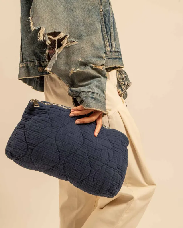 AOKYANOS Orlando Nuit pochette matelassée viscose