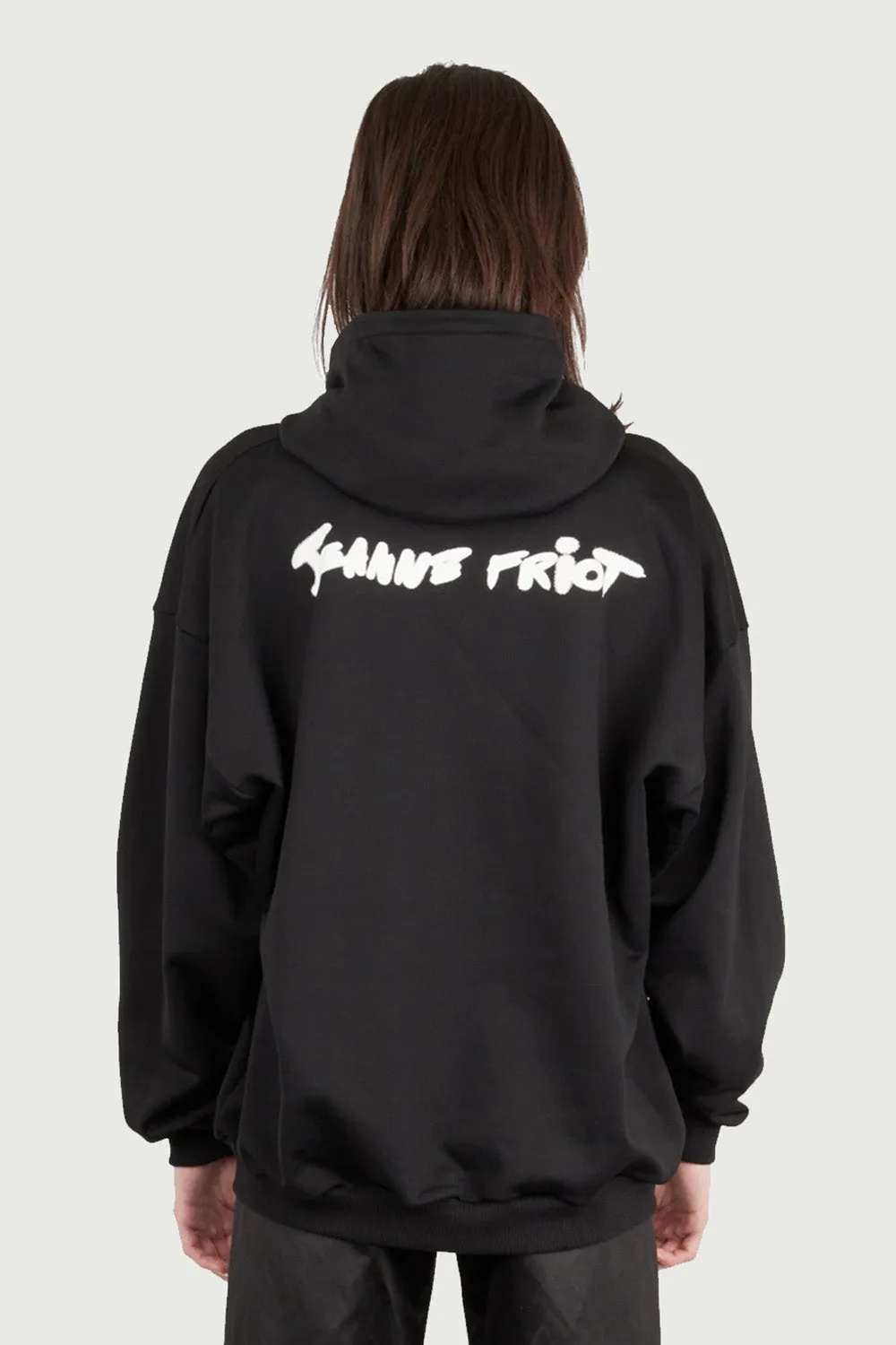 JEANNE FRIOT Why Be Hoodie sweat noir oversize