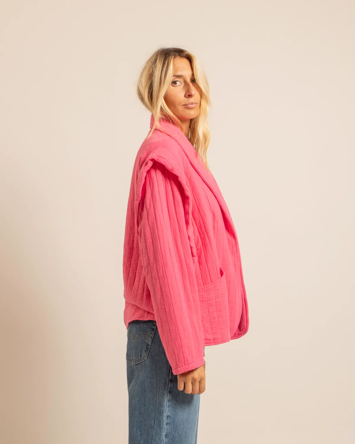 AOKYANOS San Francisco Rose kimono coton taille unique