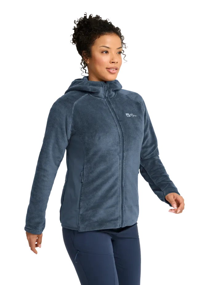 Jack Wolfskin Rotwand Hooded FZ W polaire femme capuche