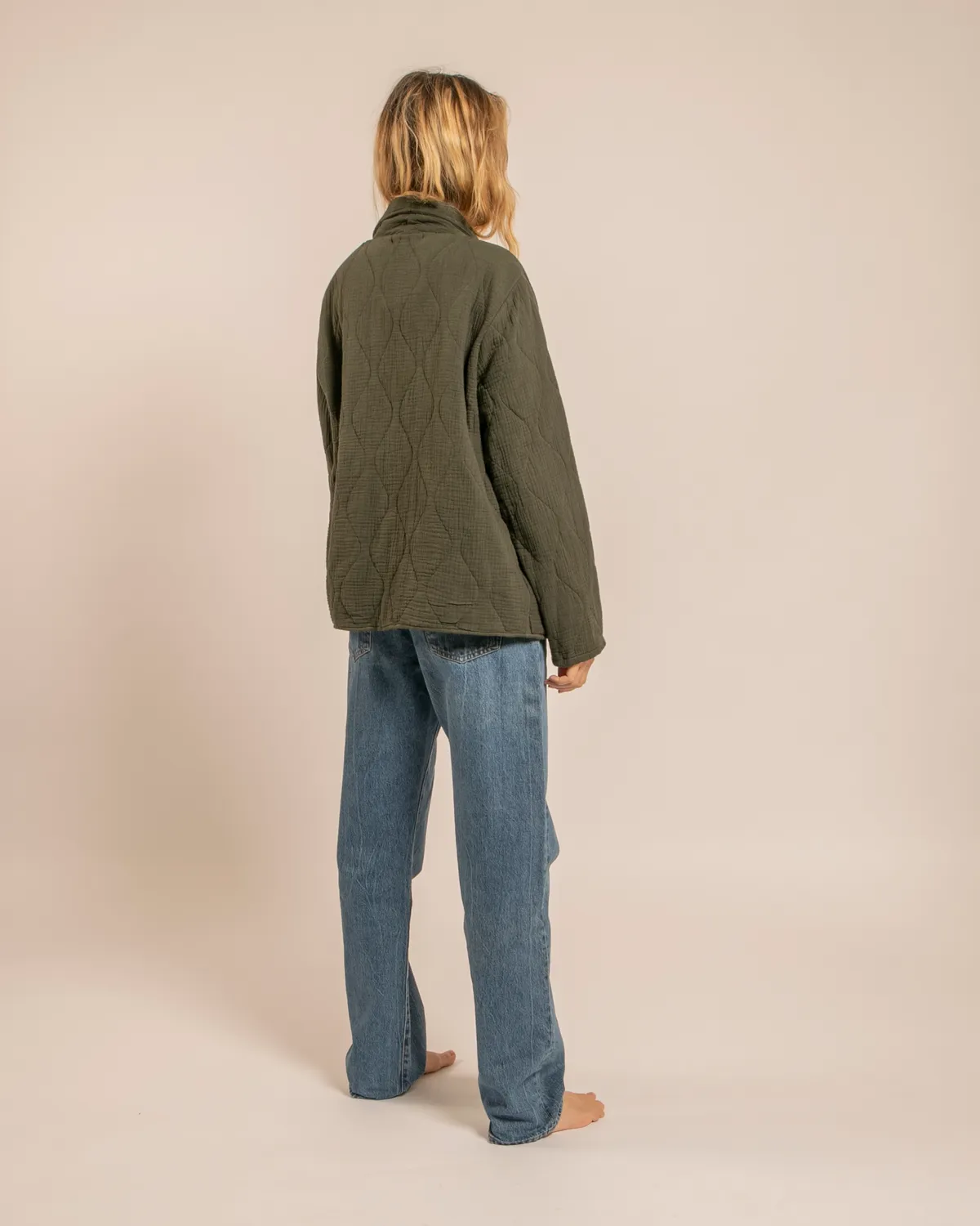 AOKYANOS Cuba Kaki kimono coton matelassé