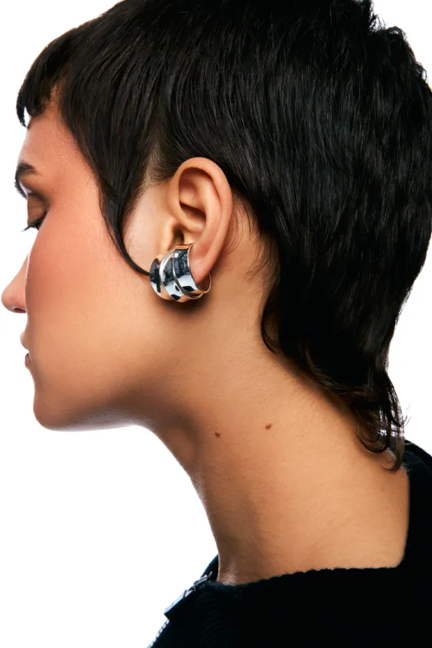 Jeanne Friot 3-Ribbon earcuff manchette oreille argent